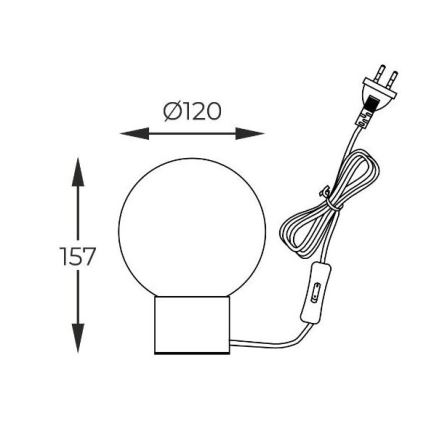 Zuma Line - Eπιτραπέζια λάμπα 1xG9/4W/230V μαύρο/χρυσαφί