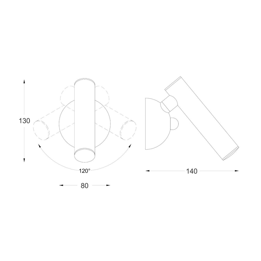 Zuma Line - Φωτιστικό σποτ τοίχου LED LED/5W/230V χρυσό