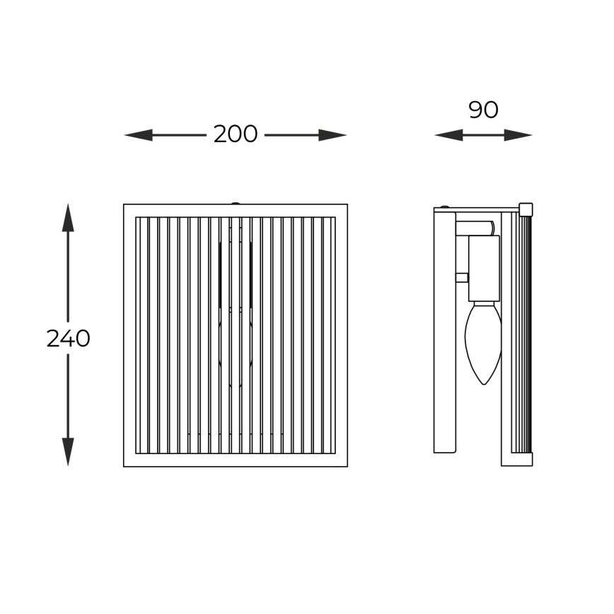 Zuma Line - Φωτιστικό τοίχου 1xE14/60W/230V γυαλιστερό χρώμιο