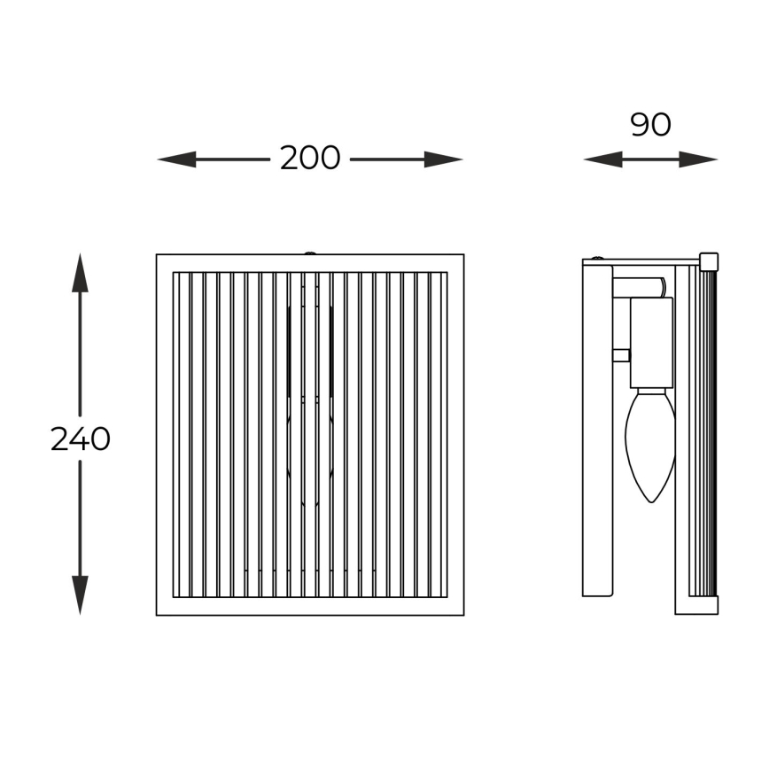 Zuma Line - Φωτιστικό τοίχου 1xE14/60W/230V χρυσαφί