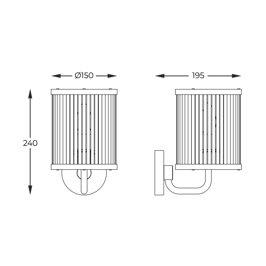 Zuma Line - Λάμπα τοίχου 1xE14/60W/230V χρυσαφί