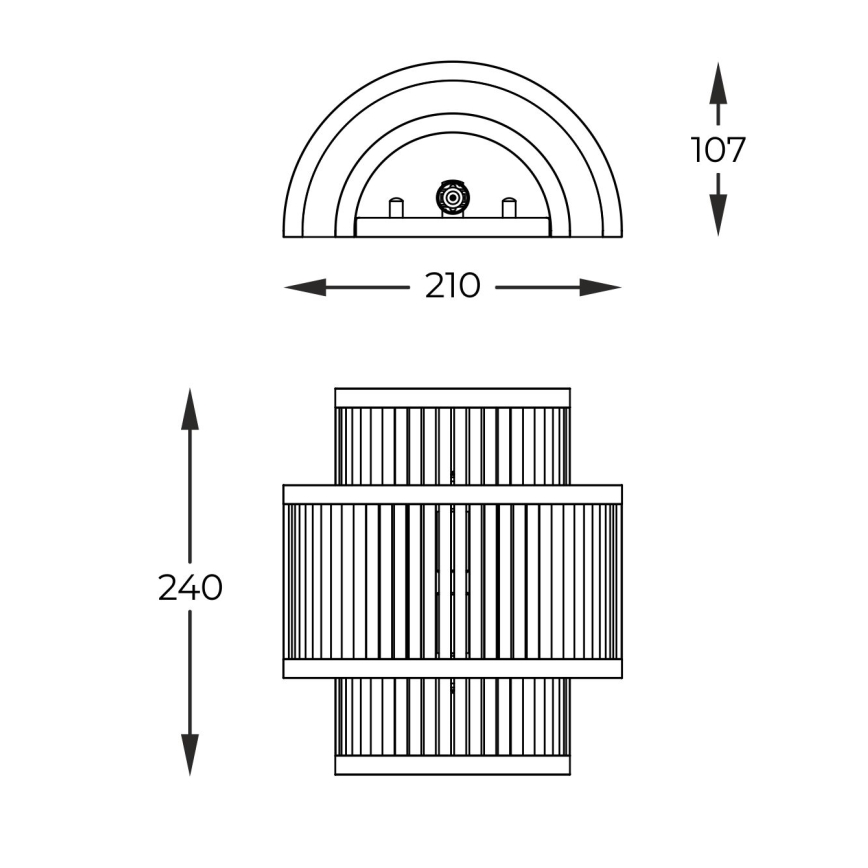 Zuma Line - Φωτιστικό τοίχου 2xG9/33W/230V χρυσαφί