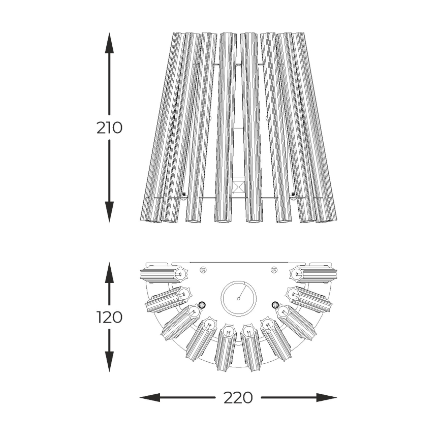 Zuma Line - Φωτιστικό τοίχου 1xE14/40W/230V χρυσαφί