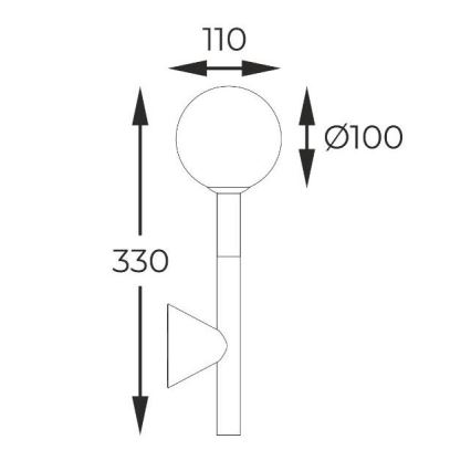 Zuma Line - Φωτιστικό τοίχου 1xG9/4W/230V μαύρο