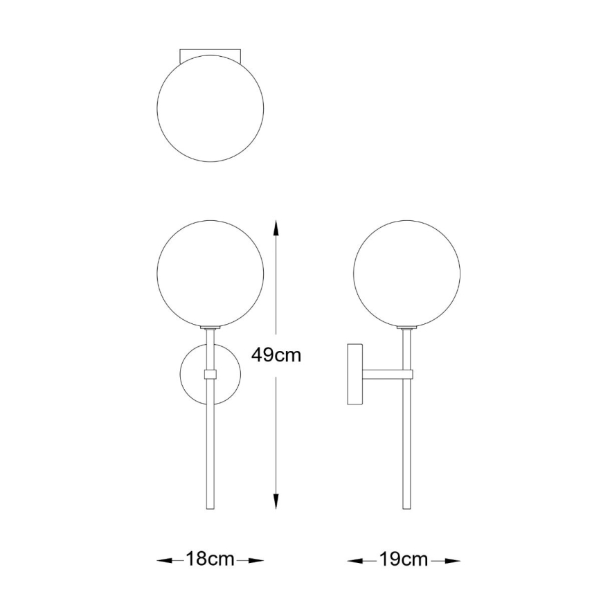 Zuma Line - Επιτοίχιο φωτιστικό 1xG4/2W/230V, χρυσό