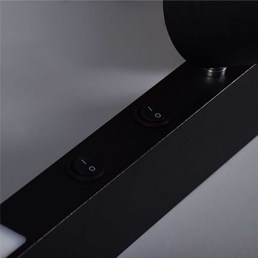 Zuma Line - LED Επιτοίχιο φωτιστικό spot 1xGU10/5W/230V + LED/8W μαύρο