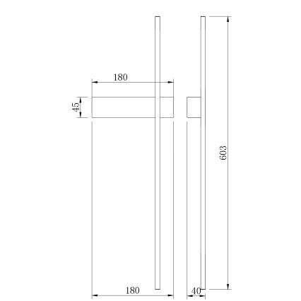 Zuma Line - Επιτοίχιο φωτιστικό LED/8W/230V 3000/4000/6000K 60 cm χρυσό