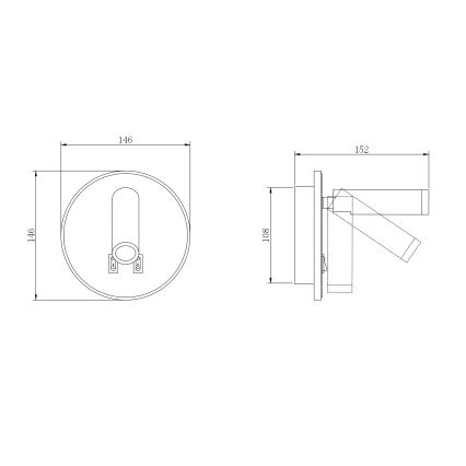 Zuma Line - Επιτοίχιο σποτ LED LED/5,5W/230V 4000K + LED/2,5W 3000K μαύρο