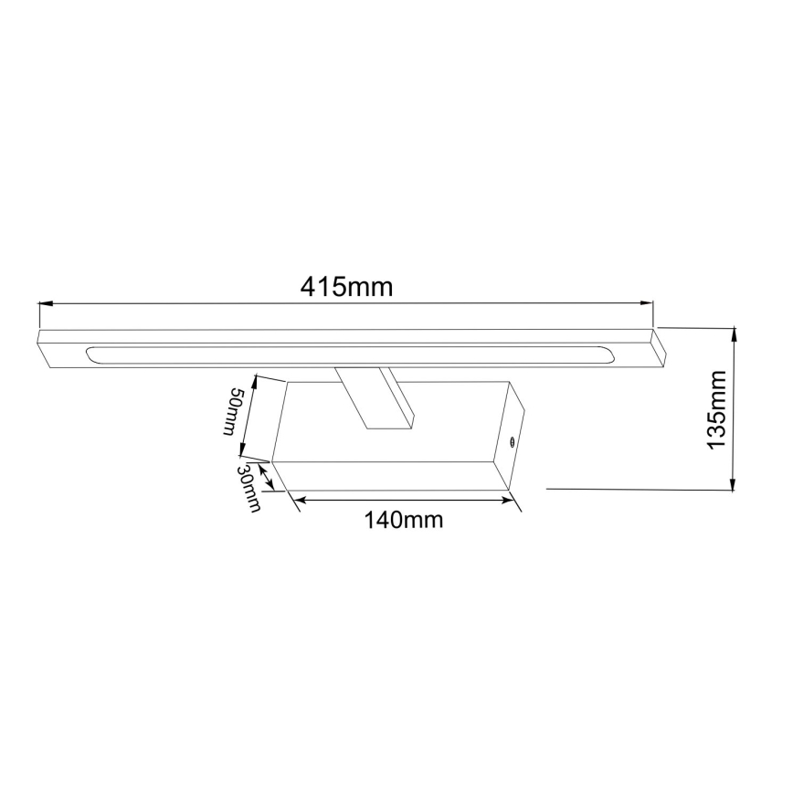 Zuma Line - Φωτισμός καθρέφτη μπάνιου LED LED/12W/230V 41 cm IP44 χρυσαφί