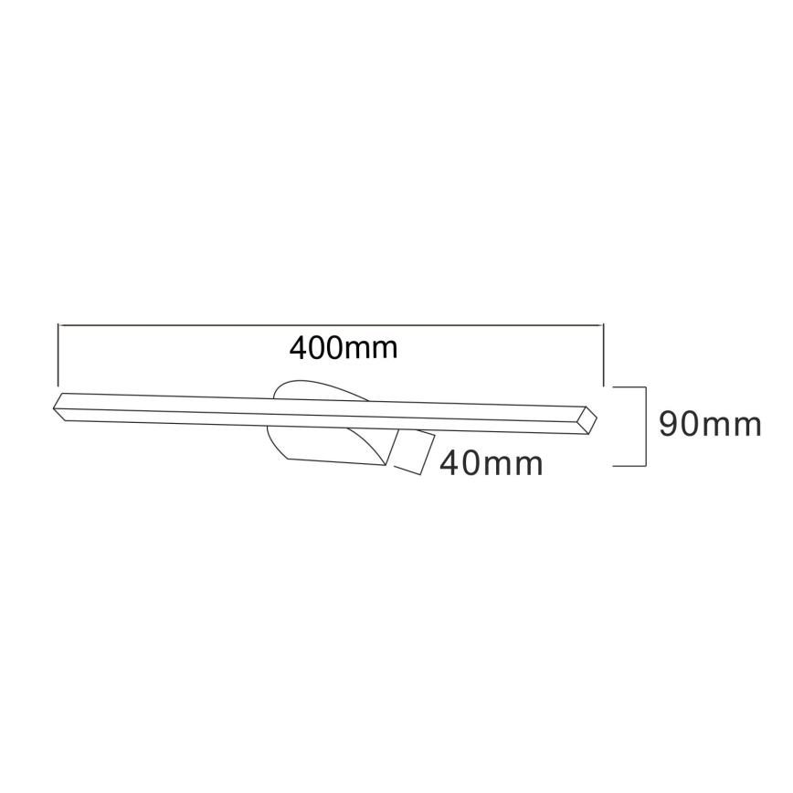 Zuma Line - Φωτιστικό πίνακα LED LED/12W/230V 40 cm μαύρο