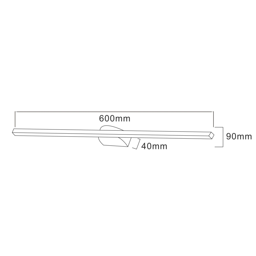Zuma Line - Φωτιστικό πίνακα LED LED/20W/230V 60 cm μαύρο