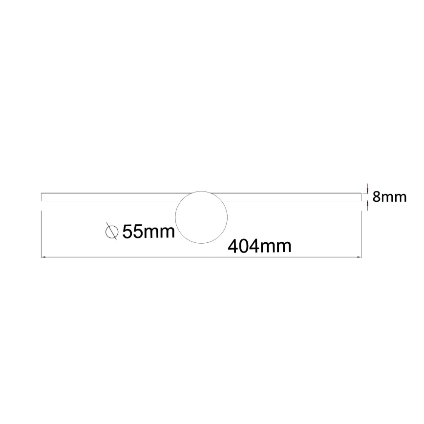 Zuma Line - Φωτισμός καθρέφτη μπάνιου LED LED/6W/230V 40 cm IP44 μαύρο