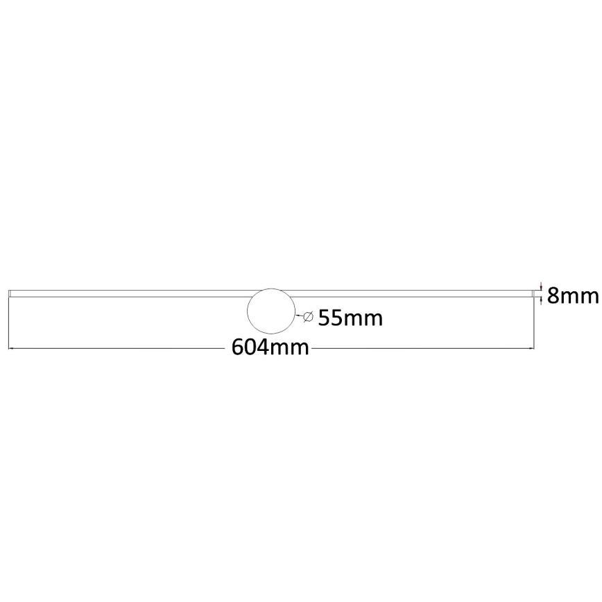 Zuma Line - Φωτισμός καθρέφτη μπάνιου LED LED/8W/230V 60 cm IP44 μαύρο