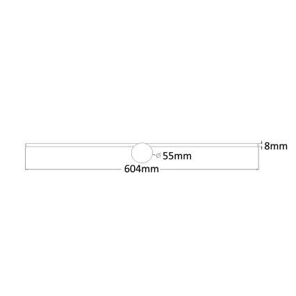 Zuma Line - Φωτισμός καθρέφτη μπάνιου LED LED/8W/230V 60 cm IP44 γυαλιστερό χρώμιο
