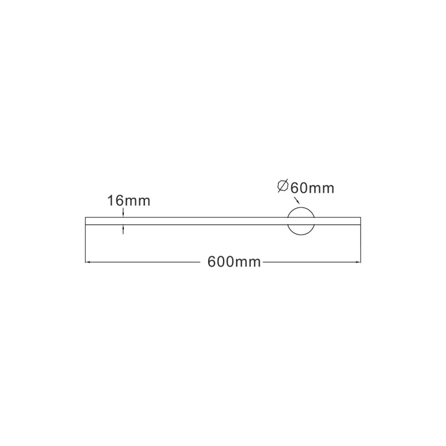 Zuma Line - Φωτιστικό τοίχου LED LED/8W/230V 60 cm μαύρο