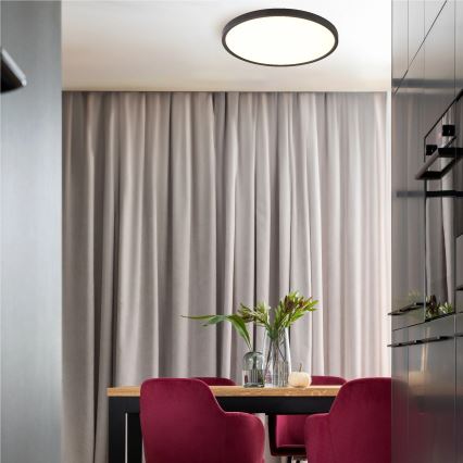 Zuma Line - LED Φωτιστικό οροφής LED/42W/230V 3000/4000/6000K διάμ. 50 cm μαύρο