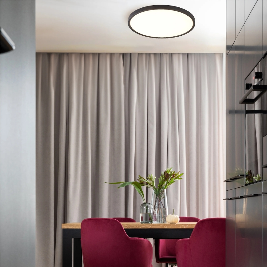 Zuma Line - LED Φωτιστικό οροφής LED/42W/230V 3000/4000/6000K διάμ. 50 cm μαύρο