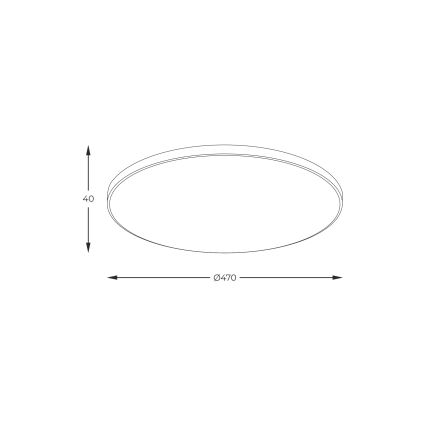Zuma Line - Φωτιστικό οροφής LED/44W/230V, διάμ. 47 cm, χρυσό