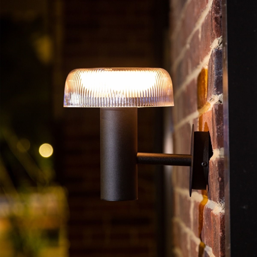 Zuma Line - LED ηλιακό τοίχου φωτιστικό LED/2,5W/2000 mAh IP44 μαύρο
