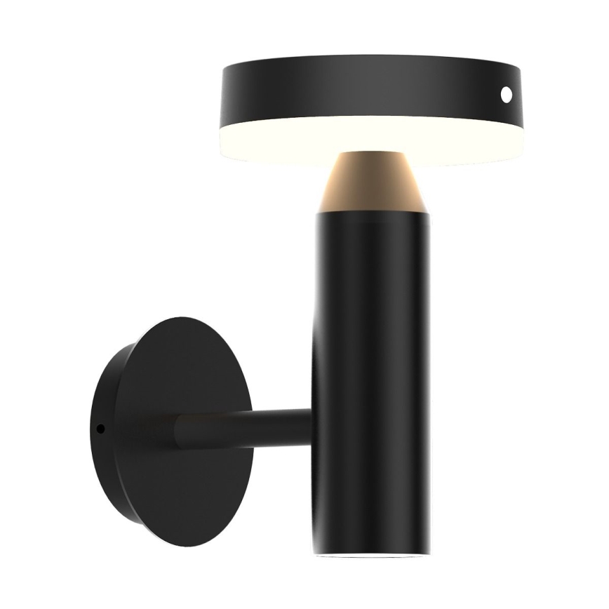 Zuma Line - Ηλιακό επιτοίχιο φωτιστικό LED με αισθητήρα κίνησης και λυκόφωτος LED/4,5W/2000 mAh IP44 μαύρο