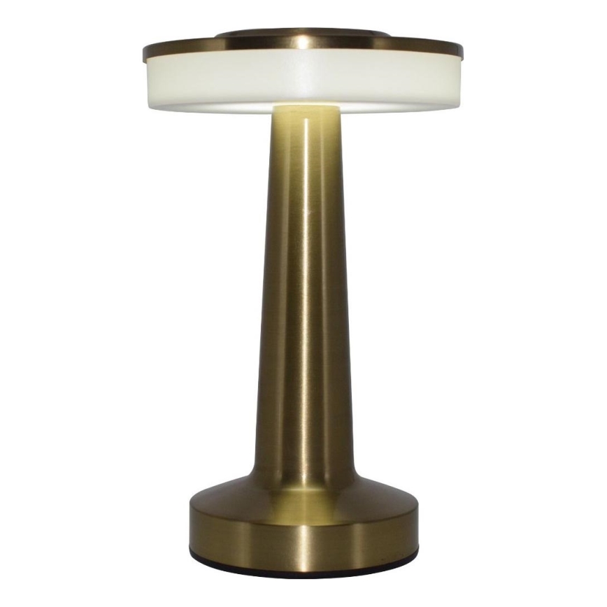 Zuma Line - Επιτραπέζιο επαναφορτιζόμενο LED φωτιστικό με ρύθμιση φωτεινότητας LED/2,5W/1200 mAh 3000/4000/6000K χρυσό