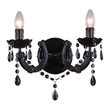 Zuma Line - Επιτοίχιο φωτιστικό 2xE14/40W/230V μαύρο