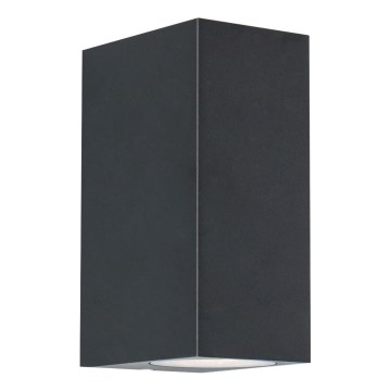 Zuma Line - Επιτοίχιο φωτιστικό εξωτερικού χώρου 2xGU10/35W/230V IP44 μαύρο