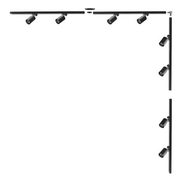 Zuma Line - Επίγειο φωτιστικό στο σύστημα ράγας 8xGU10/35W/230V μαύρο