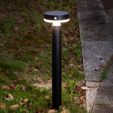 Zuma Line - Ηλιακή λάμπα LED με αισθητήρα κίνησης και λυκόφωτος LED/4,5W/2000 mAh IP44 μαύρο
