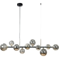 Zuma Line - Κρεμαστό φωτιστικό με καλώδιο 10xG9/8W/230V μαύρο/καπνιστό μαύρο