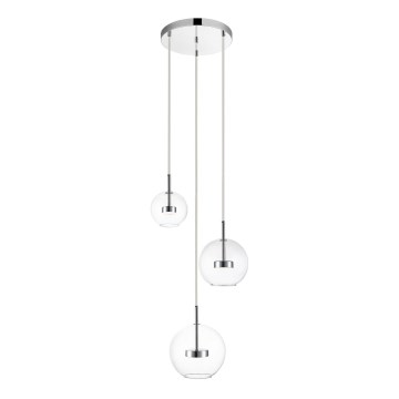 Zuma Line - Κρεμαστό φωτιστικό οροφής LED 3xLED/5W/230V γυαλιστερό χρώμιο