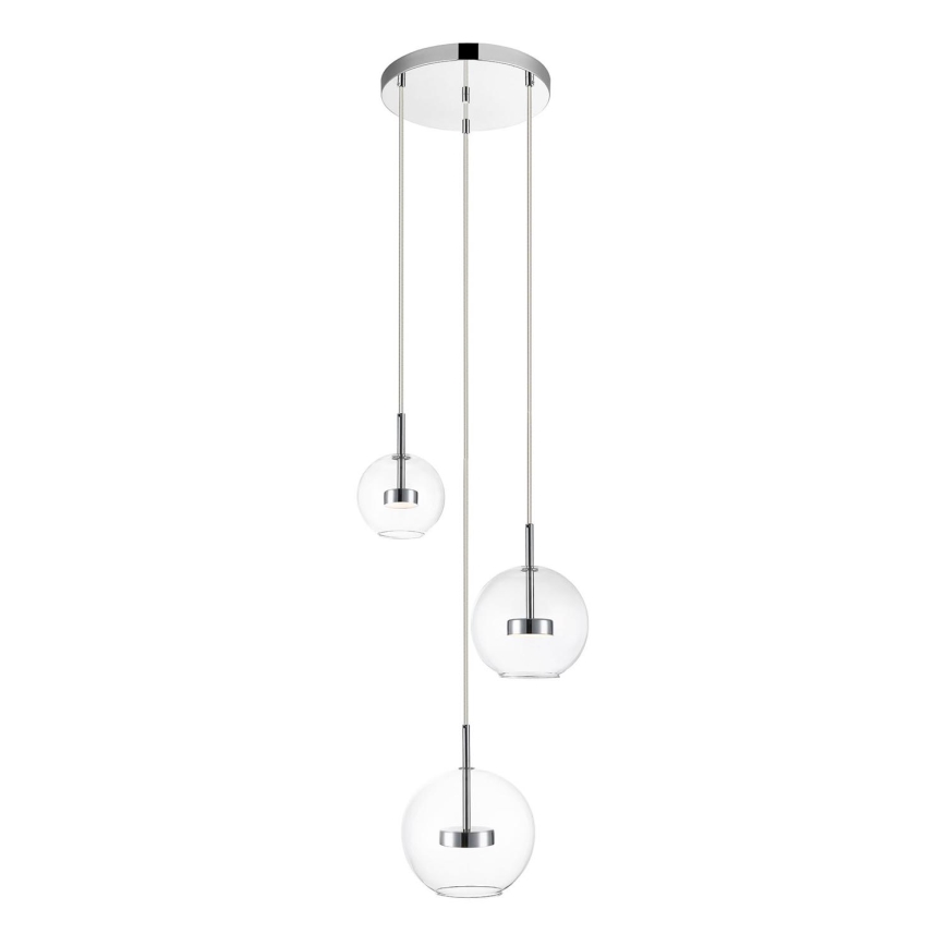 Zuma Line -  Κρεμαστό φωτιστικό οροφής LED 3xLED/5W/230V γυαλιστερό χρώμιο