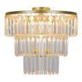 Zuma Line - Κρυστάλλινη πλαφονιέρα οροφής 4xE14/40W/230V χρυσαφί