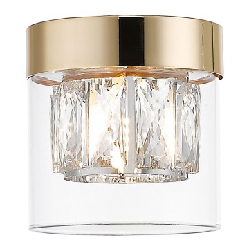 Zuma Line - Κρυστάλλινο οροφής φωτιστικό 1xG9/28W/230V σε χρυσό