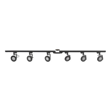 Zuma Line - Σποτ ράγας 6xGU10/10W/230V μαύρο