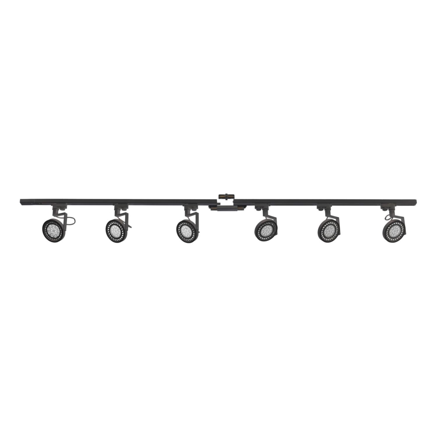 Zuma Line - Σποτ ράγας 6xGU10/10W/230V μαύρο