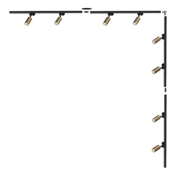 Zuma Line - Σποτ φωτιστικό για σύστημα ράγας 8xGU10/35W/230V μαύρο/χρυσό