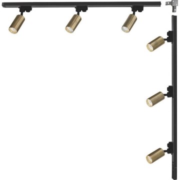 Zuma Line - Σποτ φωτιστικό σε ράγα 6xGU10/35W/230V μαύρο/χρυσό