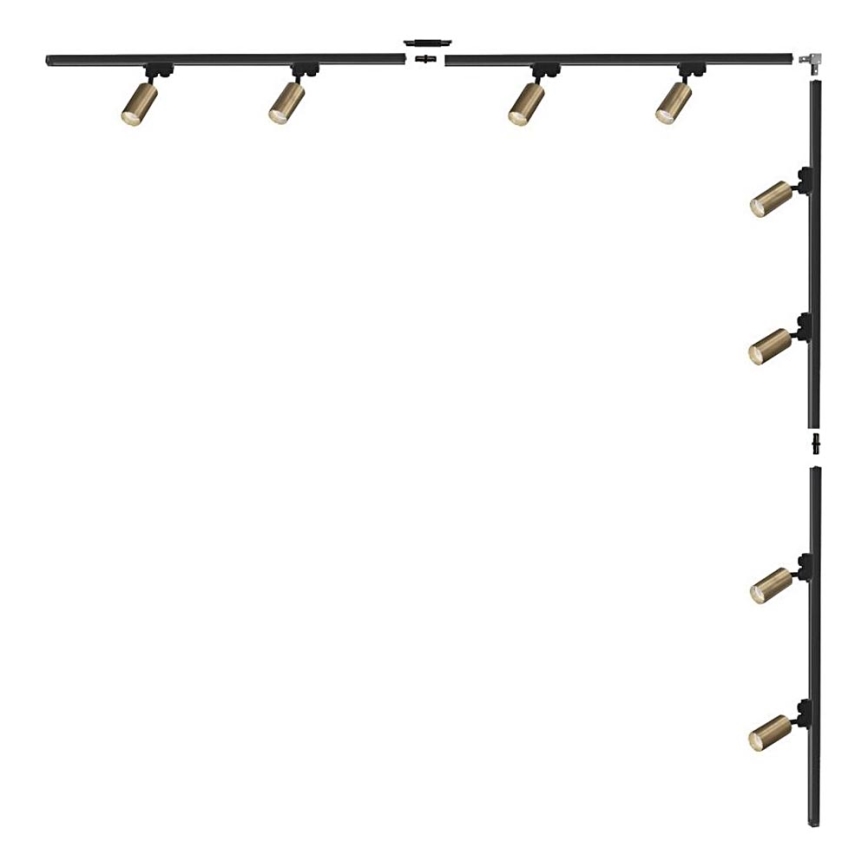 Zuma Line - Σποτ φωτιστικό σε σύστημα 8xGU10/35W/230V μαύρο/χρυσό