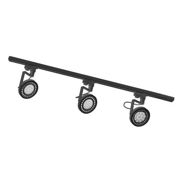 Zuma Line - Σποτ φωτιστικό σε σύστημα ράγας 3xGU10/15W/230V μαύρο
