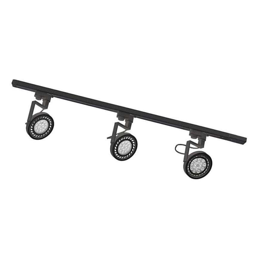 Zuma Line - Σποτ φωτιστικό σε σύστημα ράγας 3xGU10/15W/230V μαύρο