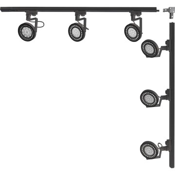 Zuma Line - Σποτ φωτιστικό σε σύστημα ράγας 6xGU10/15W/230V μαύρο