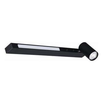 Zuma Line - Φωτιστικό σποτ τοίχου LED 1xGU10/5W/230V + LED/8W μαύρο