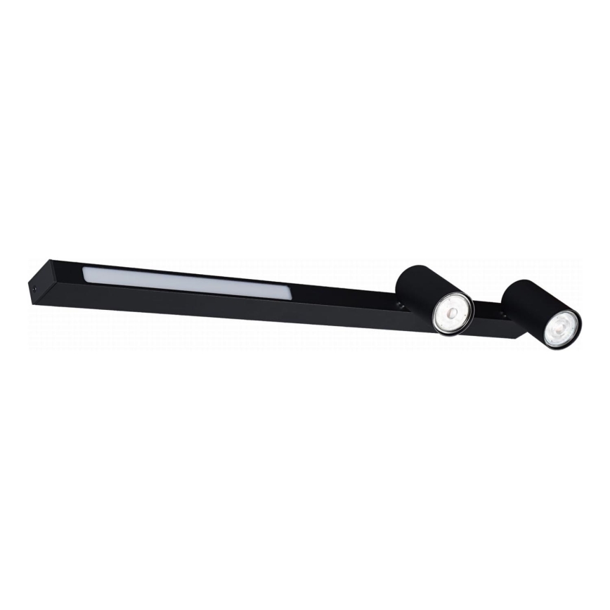 Zuma Line - Φωτιστικό σποτ τοίχου LED 2xGU10/5W/230V + LED/8W μαύρο
