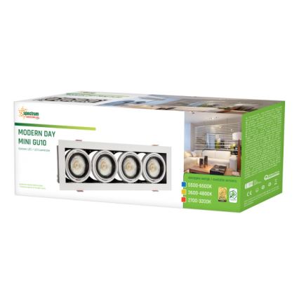 Εντοιχισμένο φωτιστικό MODERN DAY MINI 4xGU10/10W/230V