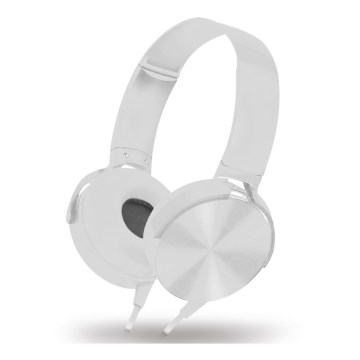 Ενσύρματα ακουστικά με μικρόφωνο λευκό