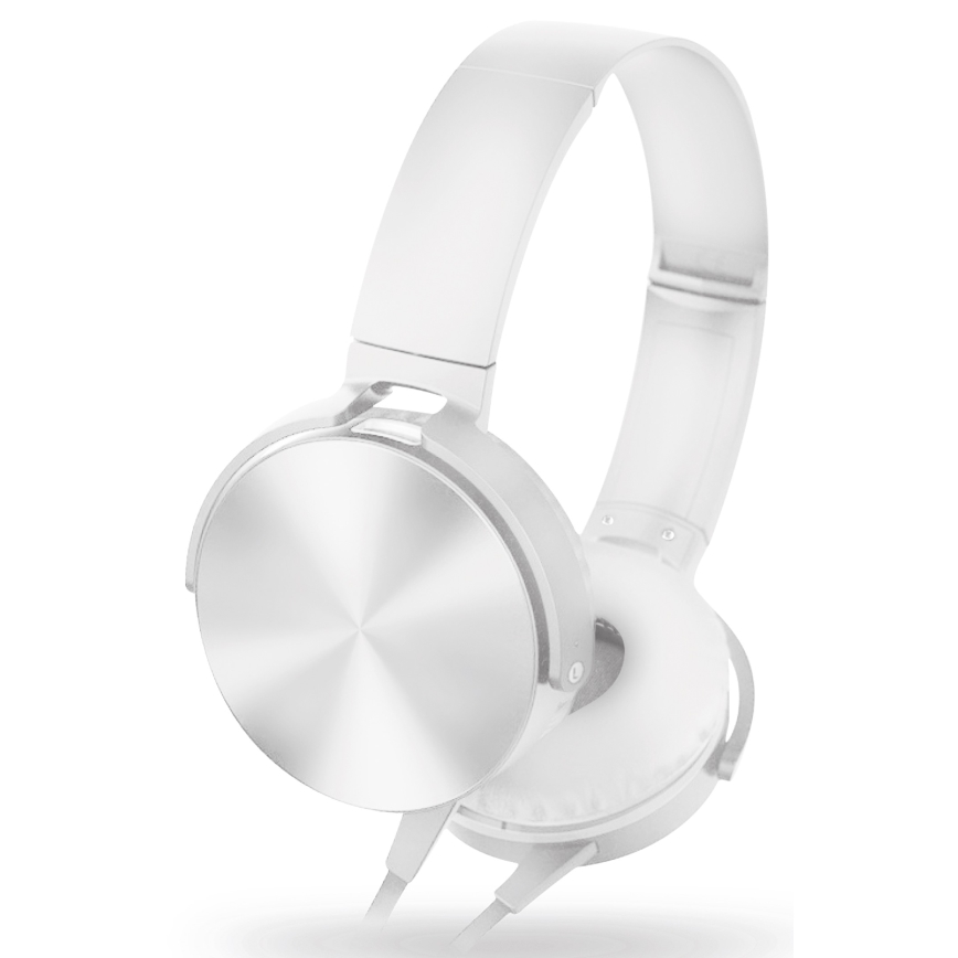 Ενσύρματα ακουστικά με μικρόφωνο λευκό