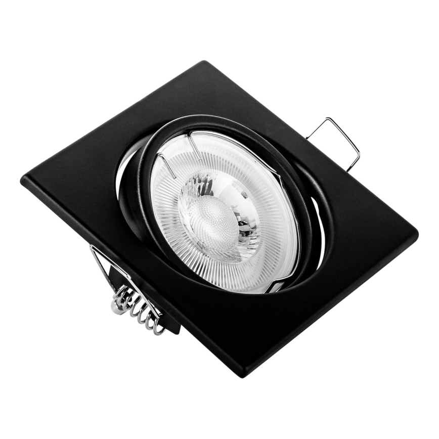 Εντοιχισμένο φωτιστικό οροφής 1xGU10/MR16/10W/230V 9x9 cm μαύρο