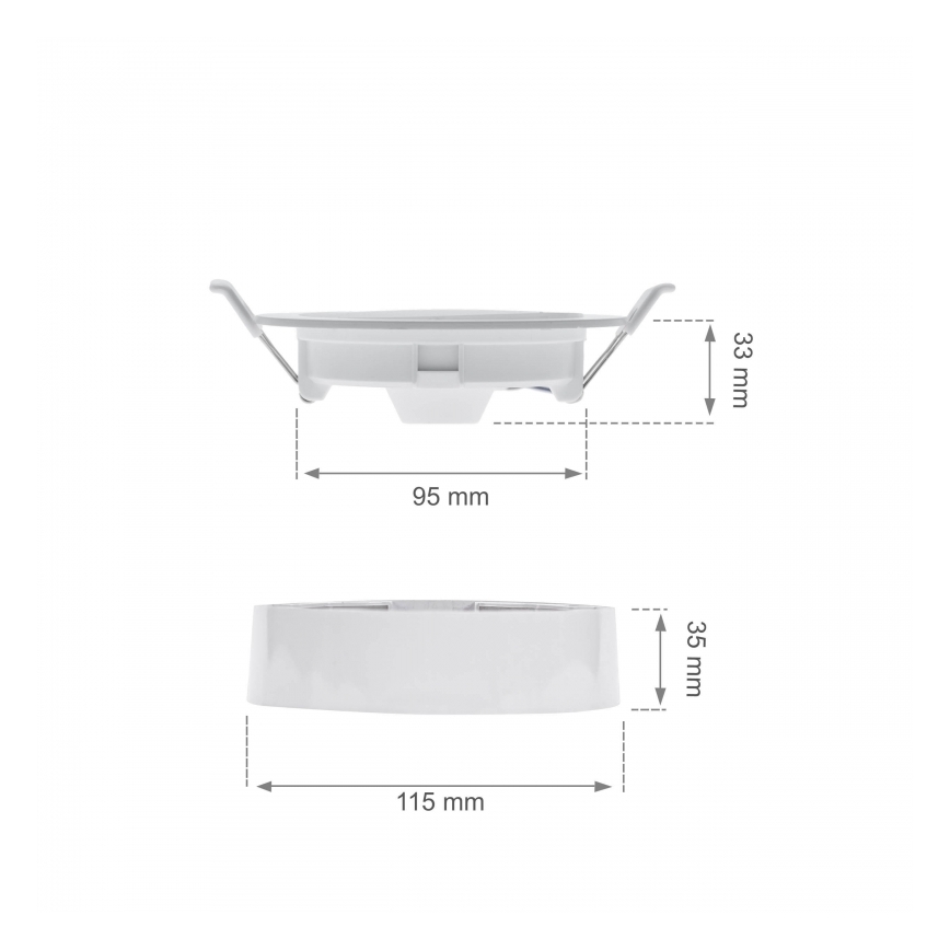 Εντοιχισμένο φωτιστικό οροφής LED ALGINE 2-σε-1 LED/6W/230V 4000K λευκό