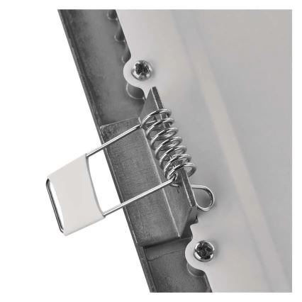 Εντοιχισμένο φωτιστικό οροφής LED NEXXO, LED/18W/230V, 3000/3500/4000K, ασημί, 22,5x22,5 cm